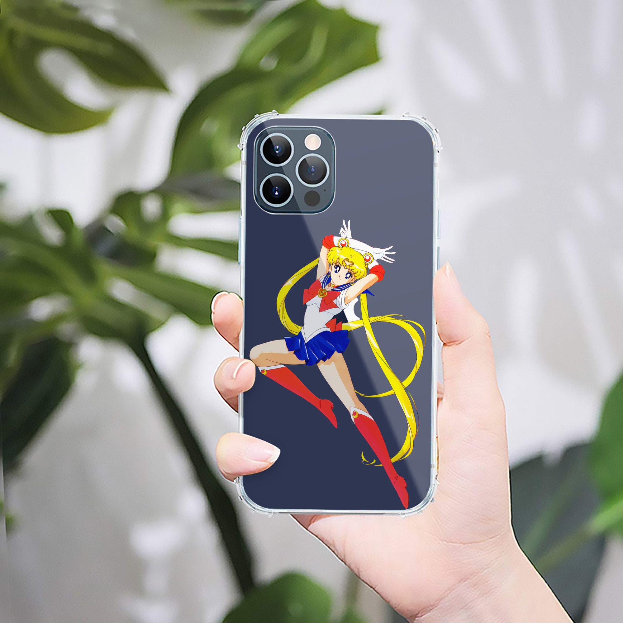 （画像用） 美少女戦士セーラームーン 月野 うさぎ つきの うさぎ Sailor Moon Tsukino Usagi 【iPhone 12シリーズ対応】透明スマホケース（クリアソフトケース）